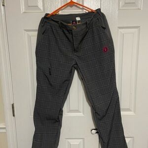 Men's Charcoal Checkered Joggers